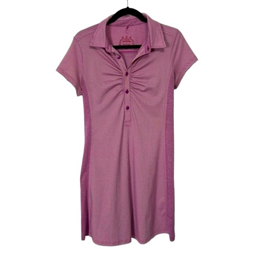 Prana Athletic performance Polo Shirt Dress Purple Womenβs size small